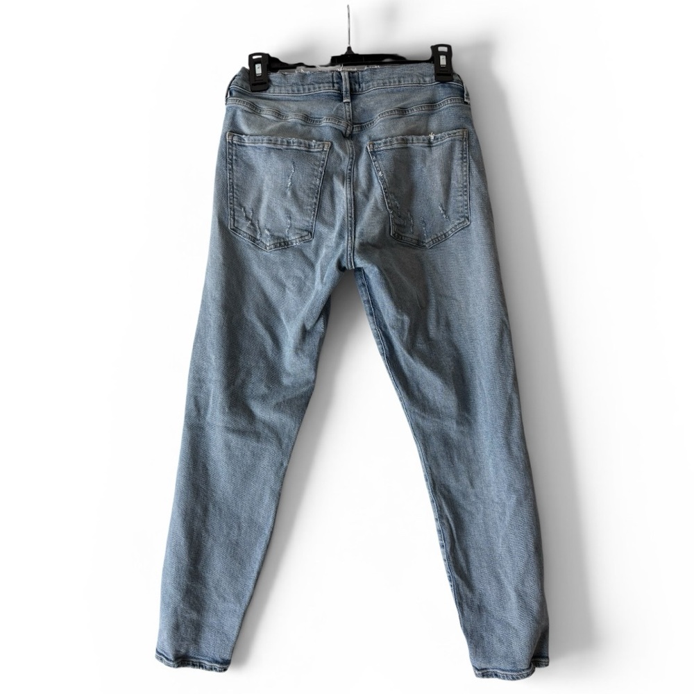 AGOLDE Women’s Size 29 Cropped Jeans High Rise Straight Raw Hem Denim 25” Inseam - Picture 2 of 4